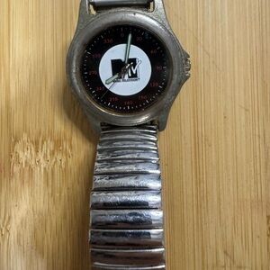 MTV Logo Analog Wristwatch - Silver Tone